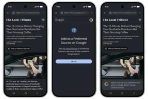 Pengguna Google bisa pilih sumber berita favorit untuk hasil pencarian